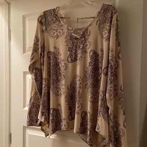 Day trip blouse beige and black